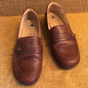 Michel M Brown Leather Loafers 8M